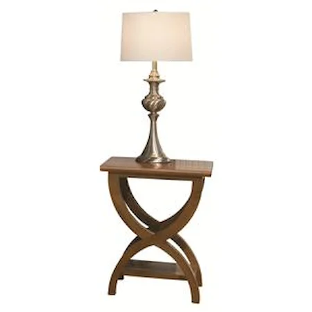Transitional Chairside Table with Contemporary Urban Style